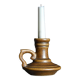 Maronne stoneware candle holder