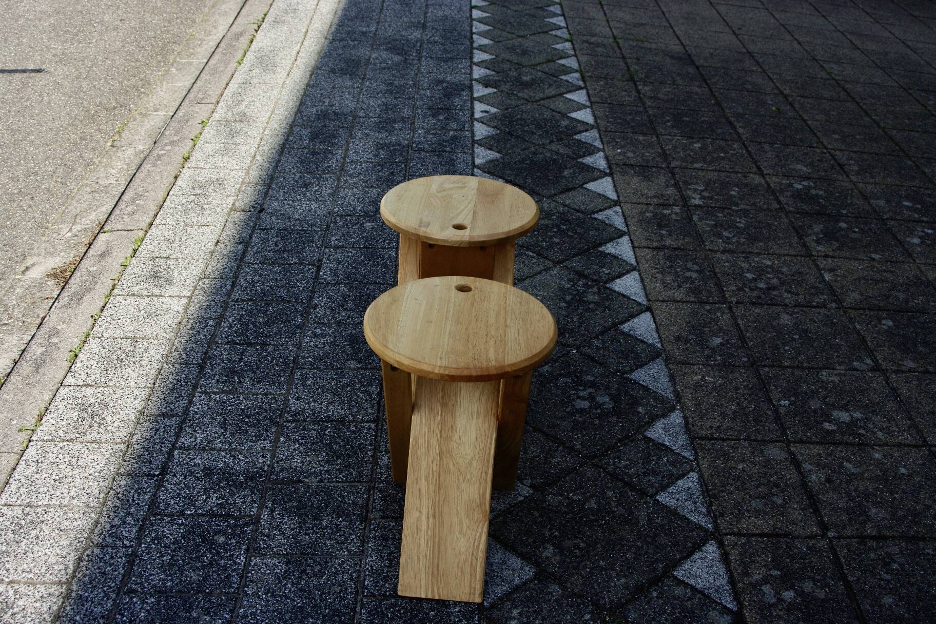 Pair of vintage folding stools