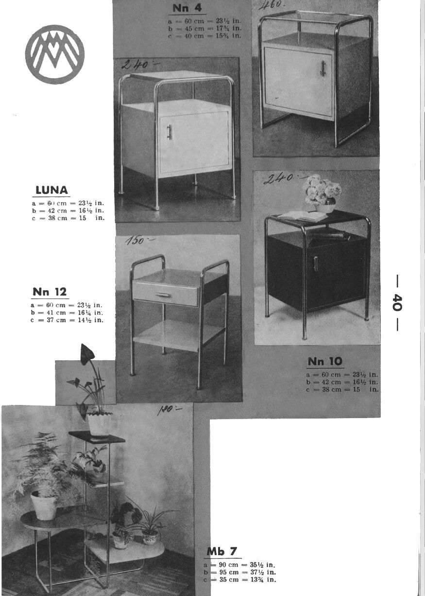Table de chevet moderniste par Mucke Melder