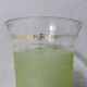vase en verre granité vert et or Vintage
