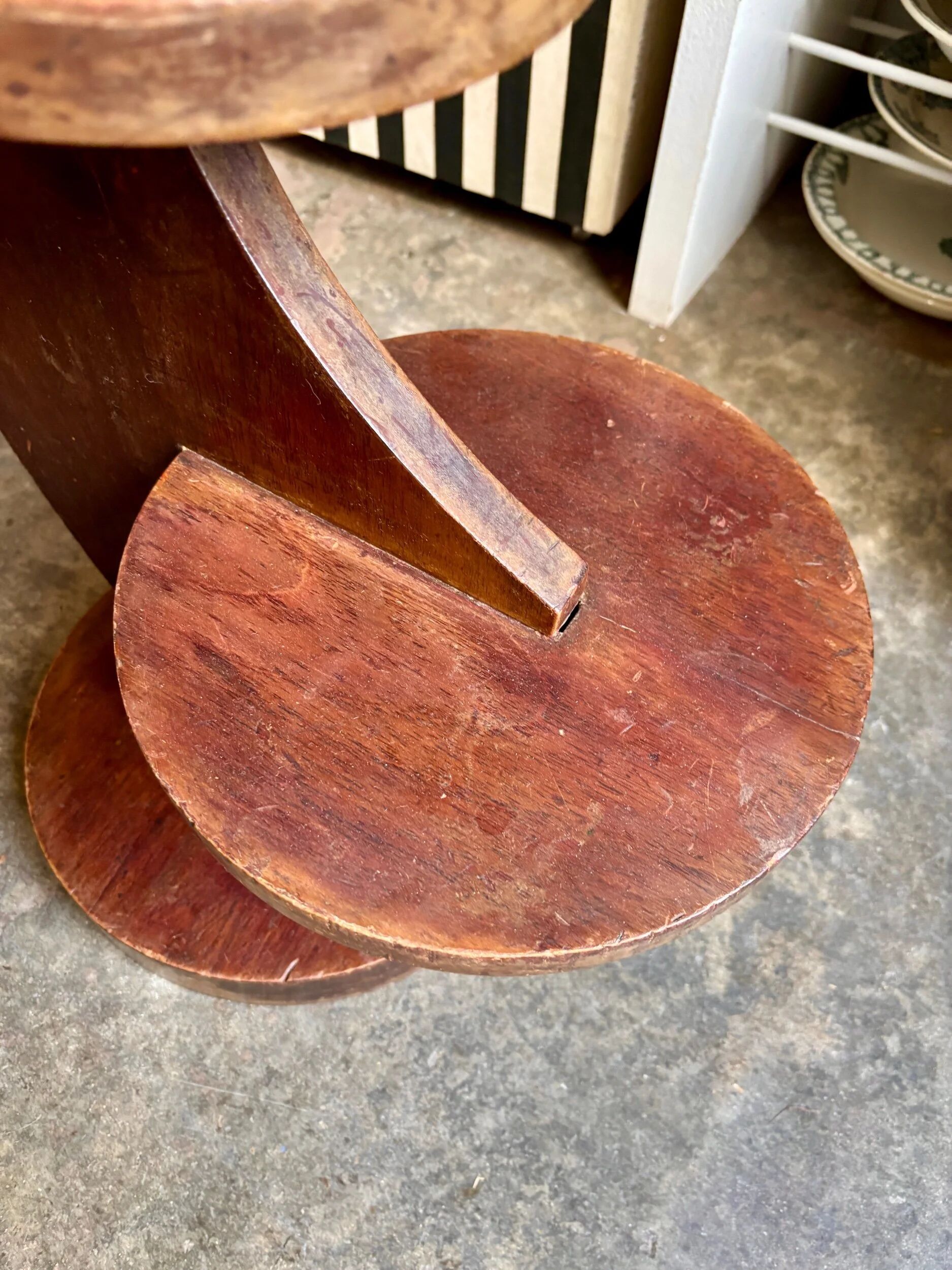 Side table, dark wood accent table 41 x 30 cm
