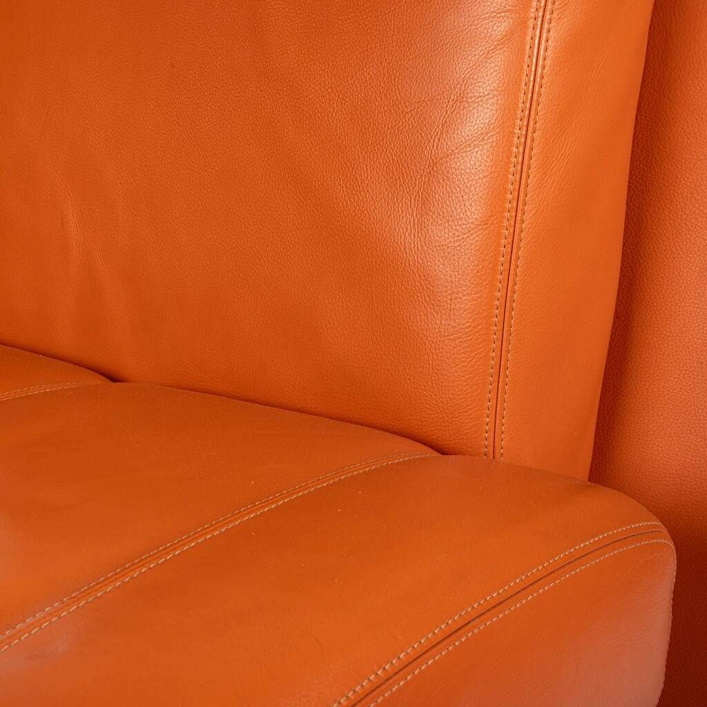 A unique armchair made of genuine leather and designed by the luxury Italian brand Moroso.