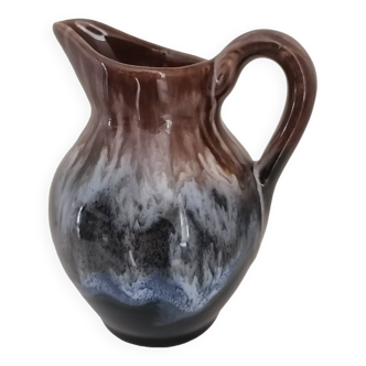 Flamed stoneware pitcher