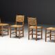 "Bauche" Dining Chairs by Charlotte Perriand for Steph Simon, France, 1950s