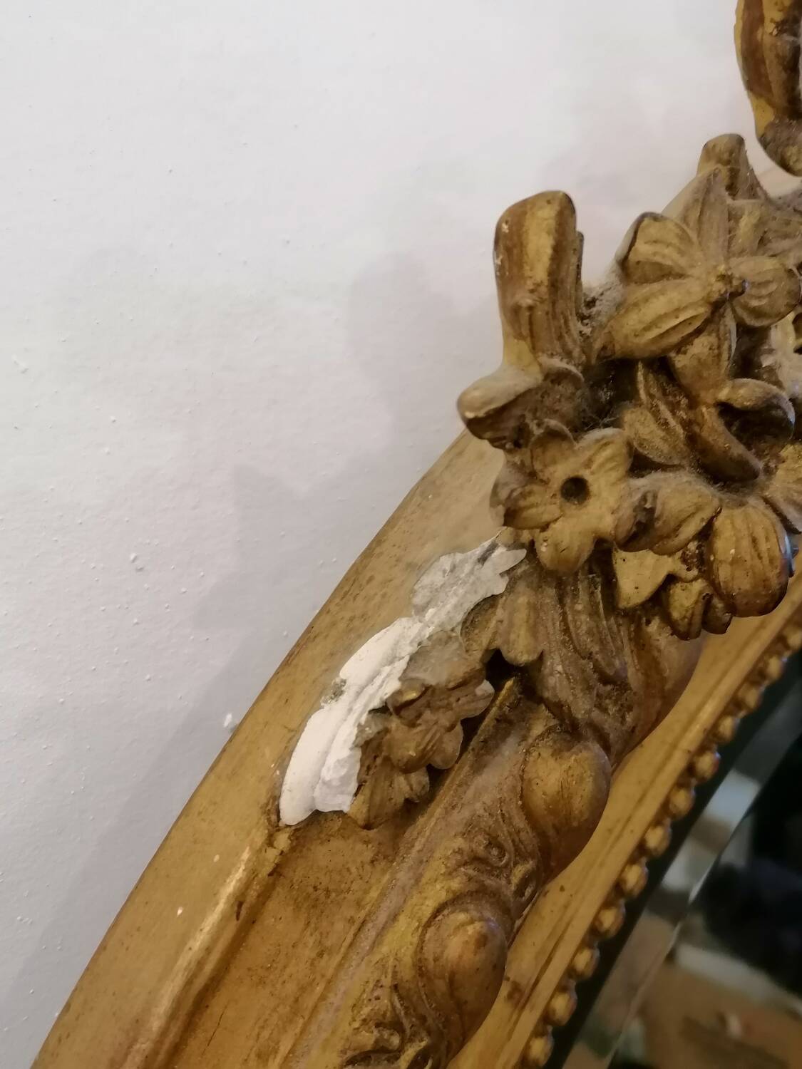 Louis XV style mirror in wood and gilded stucco, Napoleon III period