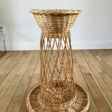 Table d'appoint en rotin / bambou années 1960-1970