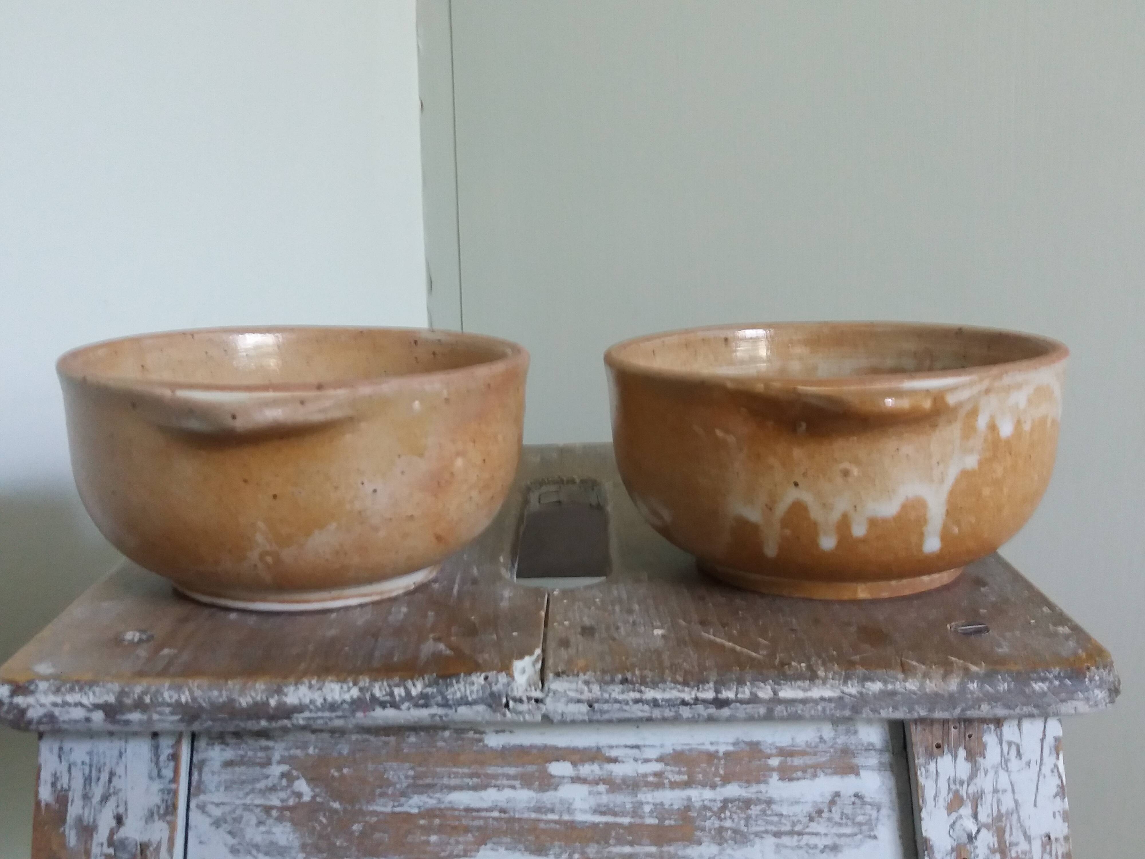 Stoneware ear bowls