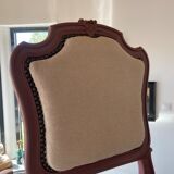 Pink and beige medallion chair