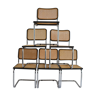 Suite of 6 chairs by Marcel Breuer Cesca B32, made in Italy