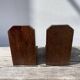 Art Deco wooden bookends
