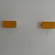 Pair of yellow metal wall lights from the mid-century by N Leuchten, 1960s, Germany.