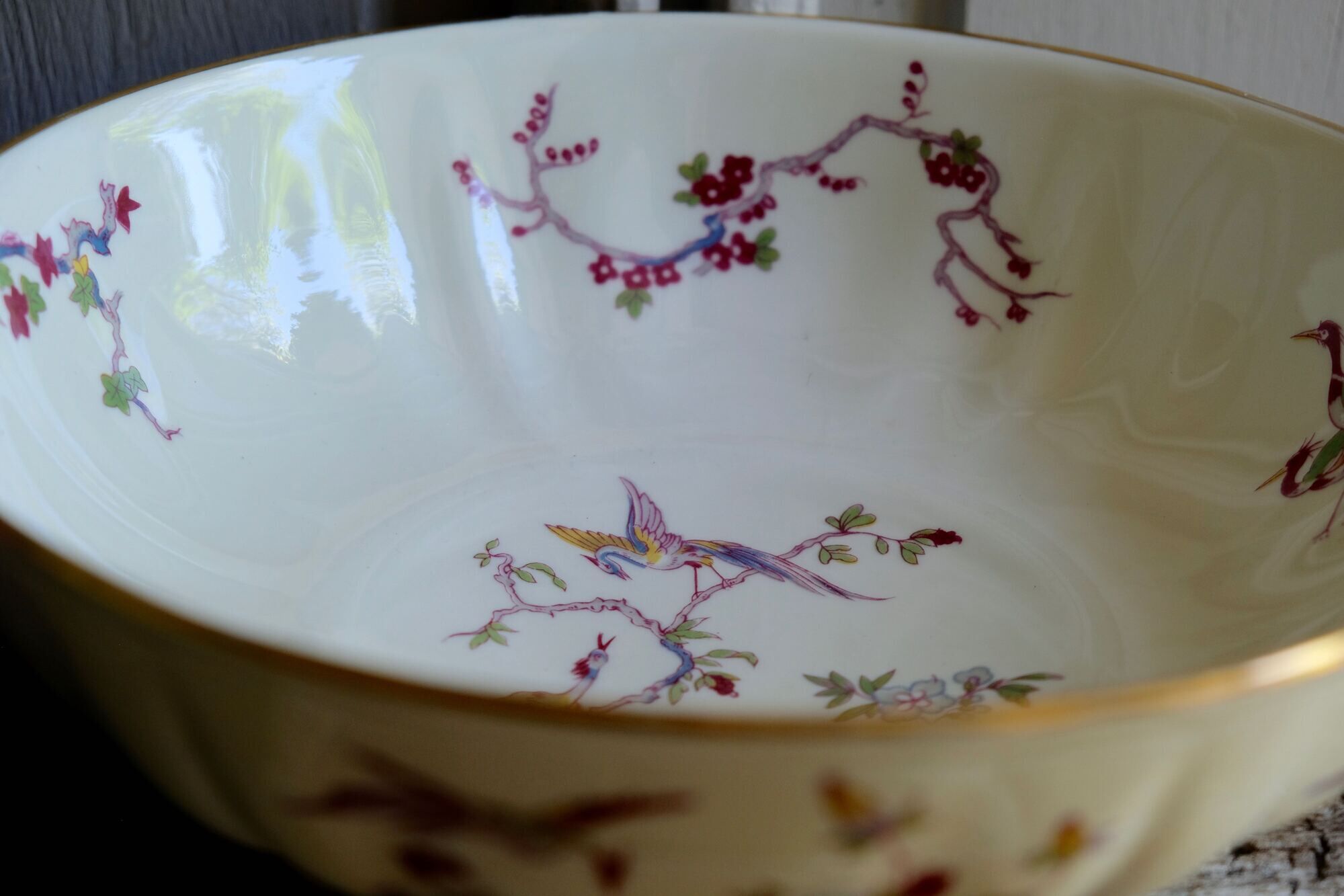 Flat porcelain bowl B & C Limoges L. Bernardaud & Cie France