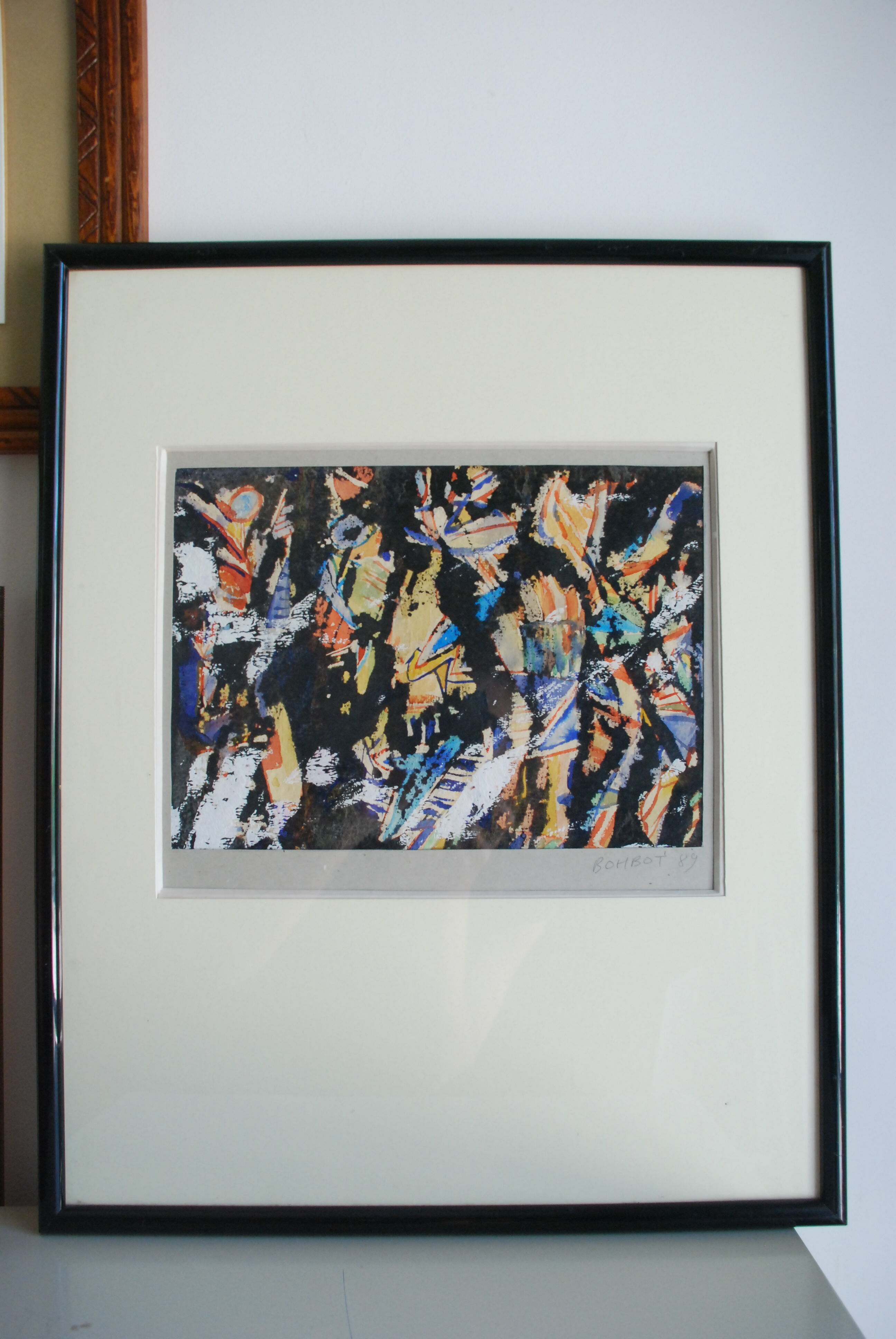 Abstract painting Daniel Bohbot vintage