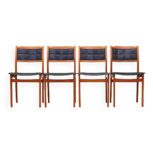 Ensemble de quatre chaises en hêtre,