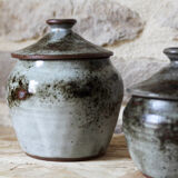 2 stoneware pots by Chantal and Thierry Robert - Puisaye