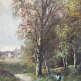 Pair of signed landscapes dated 1893