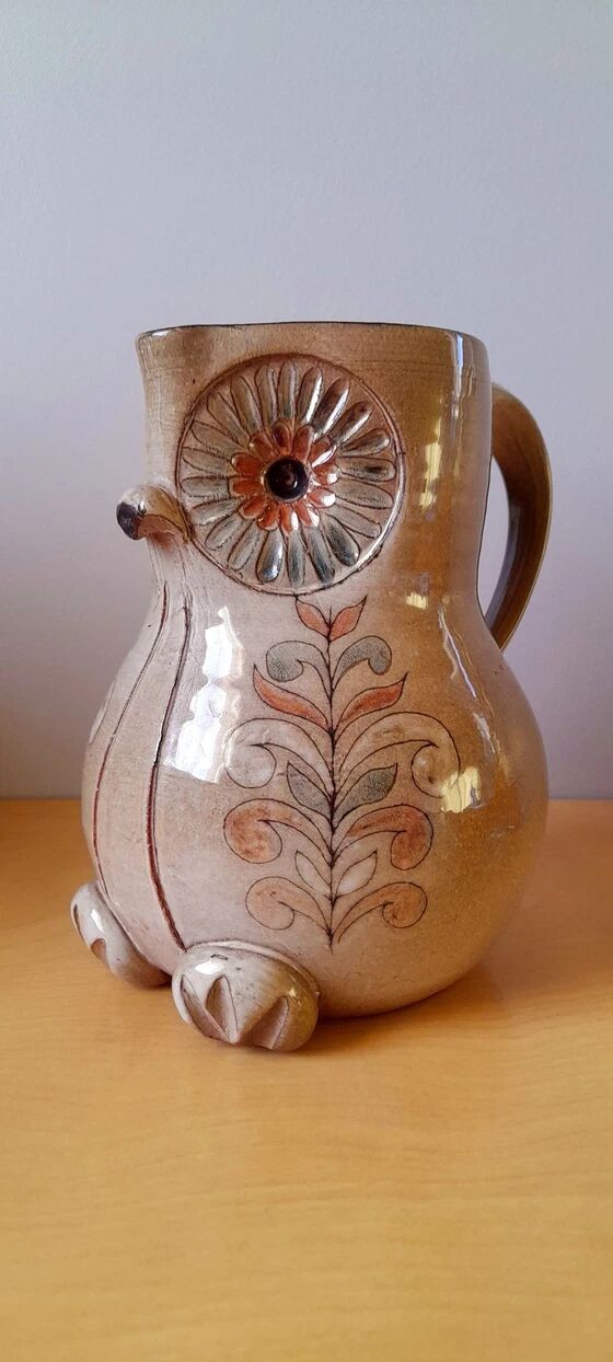 Zoomorphic Pitcher Owl, Michel Bailly, 1960.