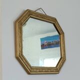 Small octagonal art nouveau mirror