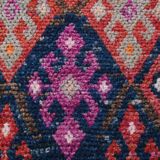 Red Navy Blue Turkish Runner Rug 76x283Cm SK 18873