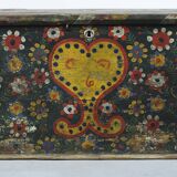 Coffre de mariage peint d'art populaire