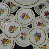 Digoin Sarreguemines cake dish and dessert plates
