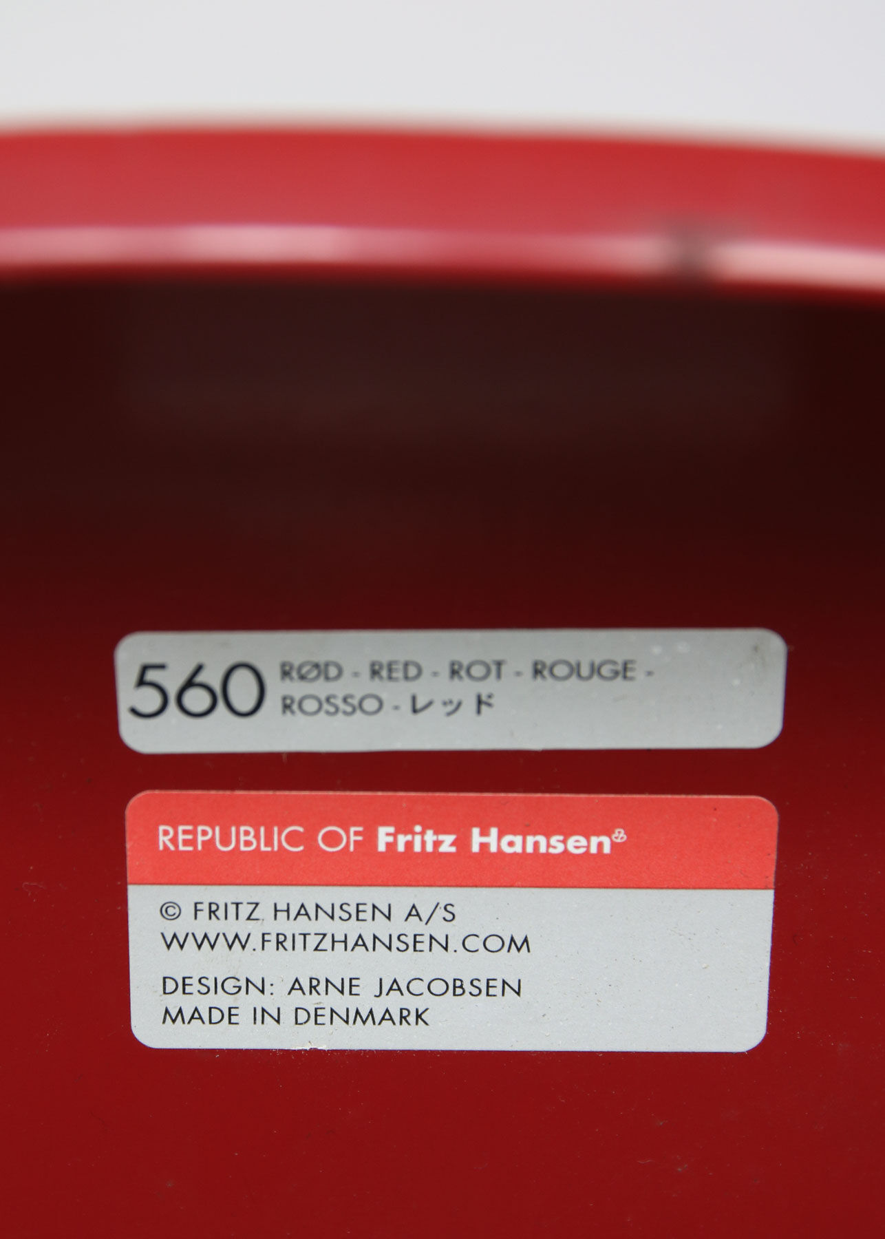 Chaise modèle 3217 Red Swivel par Arne Jacobsen pour Fritz Hansen