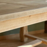 Large farmhouse table in solid oak – 230 cm