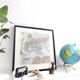 Vintage Europe Alps mountains map from 1950