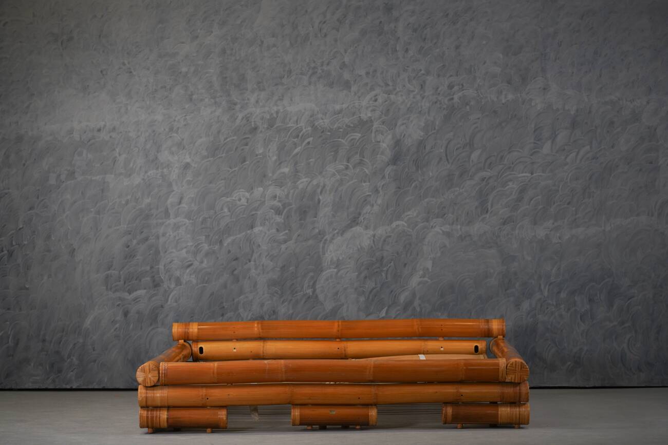 Vintage bamboo bedframe, Asia 1990s