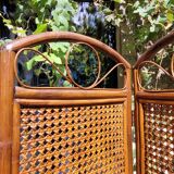 Wooden and cane screen