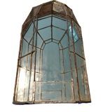 Antique glass and brass showcase handmade