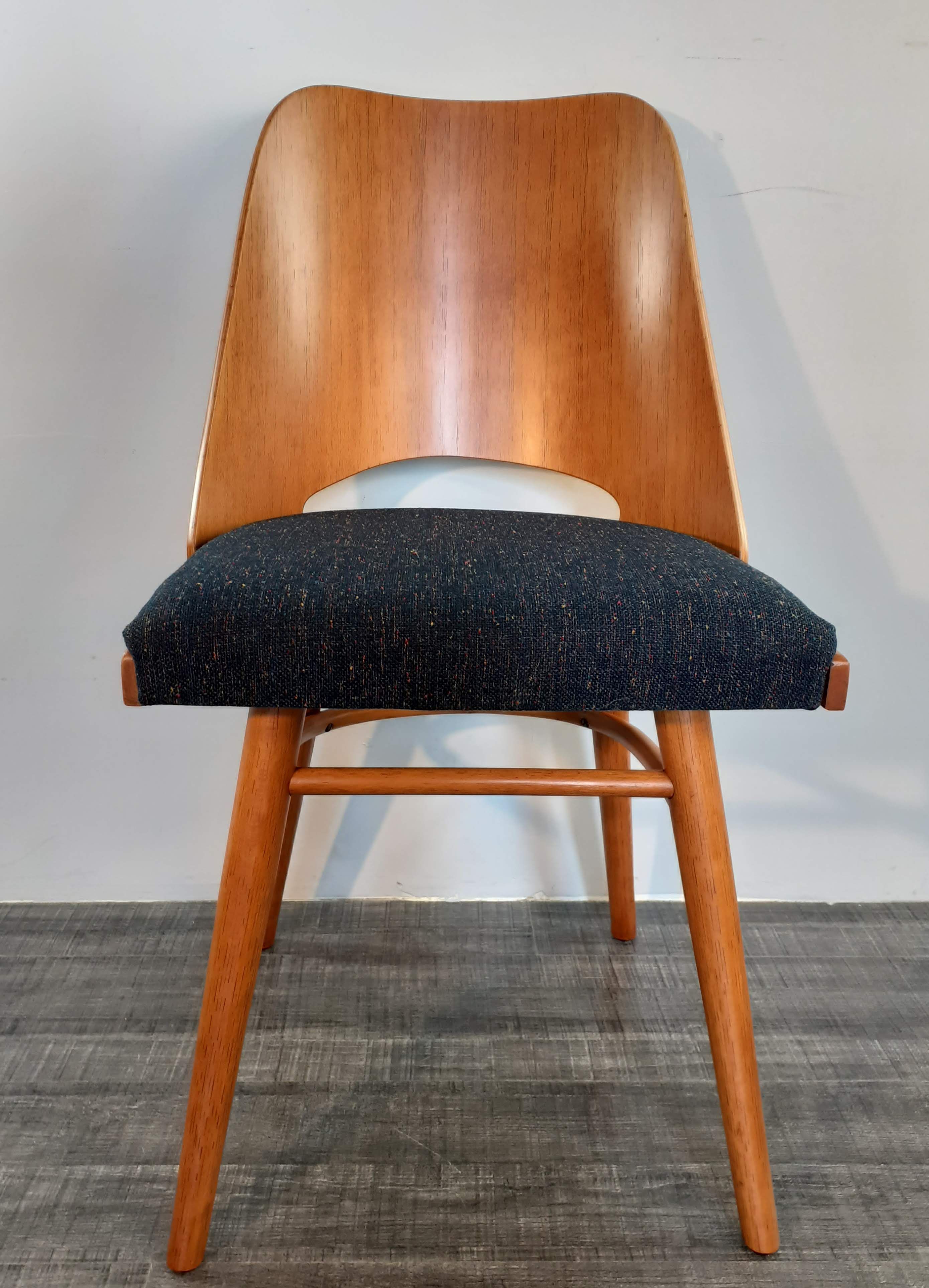 Set of 6 renovated chairs, design Oswald Haerdtl by Ton, Czech, 1960s