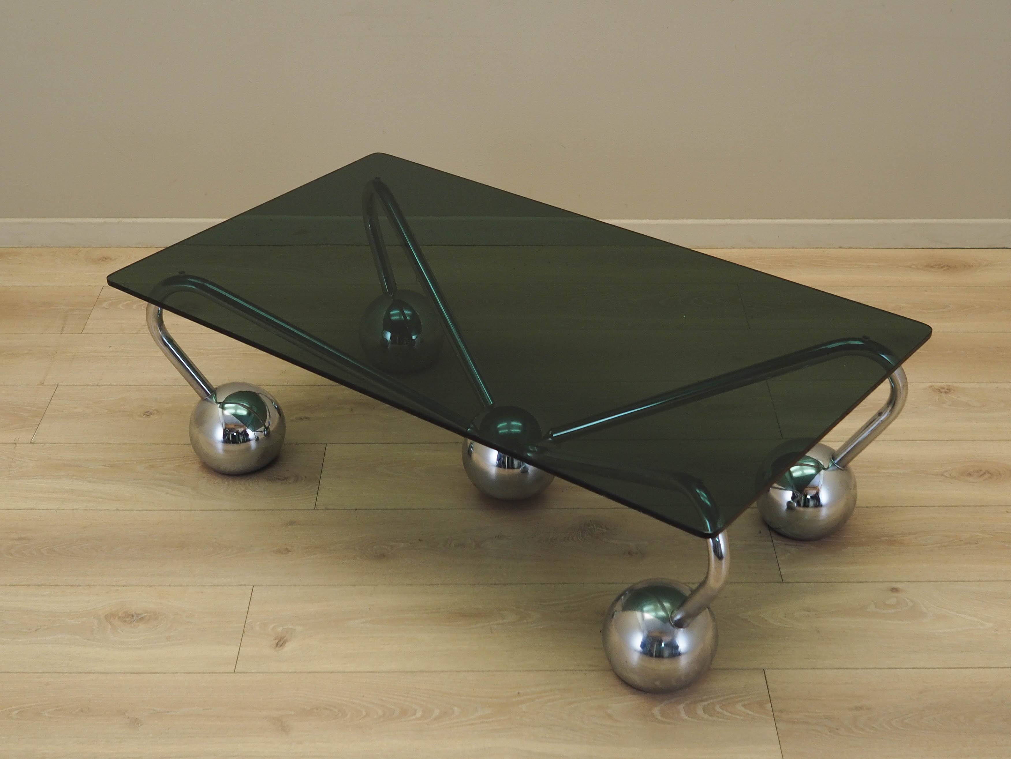 Glass coffee table, Italian design, 1970s, manufactured in Italy