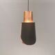 Hanging lamp in copper and black lacquered metal by Bent Karlby for Lyfa