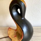 Earthenware lamp, 2 M fabric cable, paper lampshade