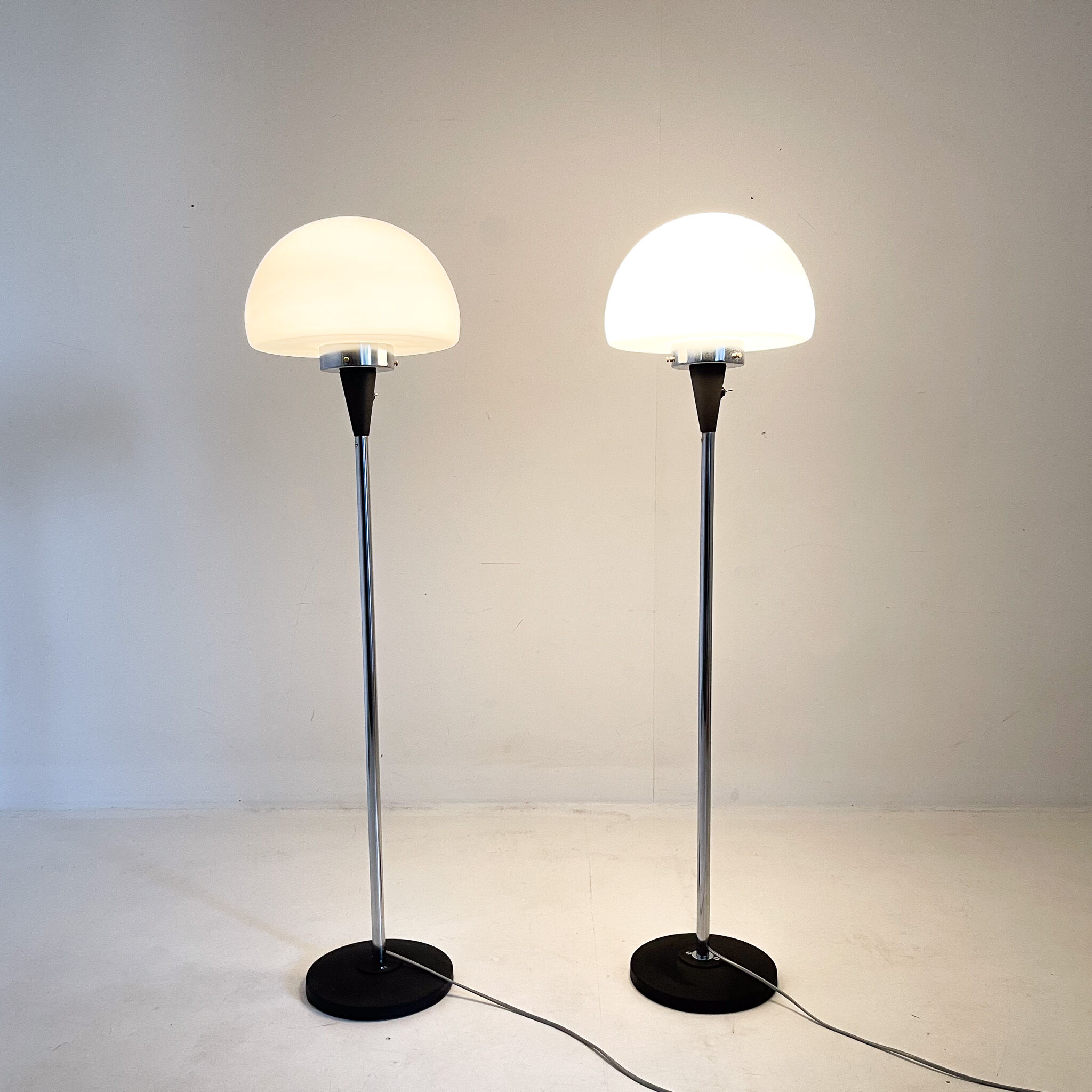 Pair of Two Floor Lamps by Jaroslav Bejvl for Lidokov, 1960s