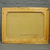 Oil painting by Alexander Michael – Begonias and geraniums, 1980