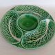 Appetizer Platter Majolica Green Ceramic Leaf Portuguese