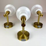 Mid-century brass and acrylic wall lamps Luxus, Sweden, 1960s