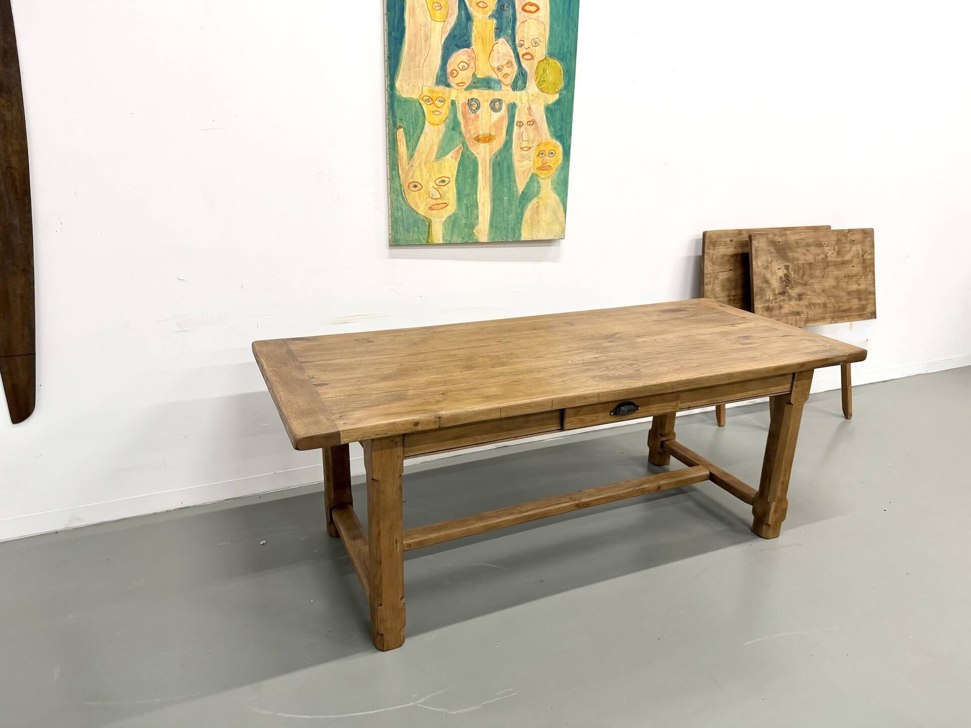 Extendable oak table, 1950s