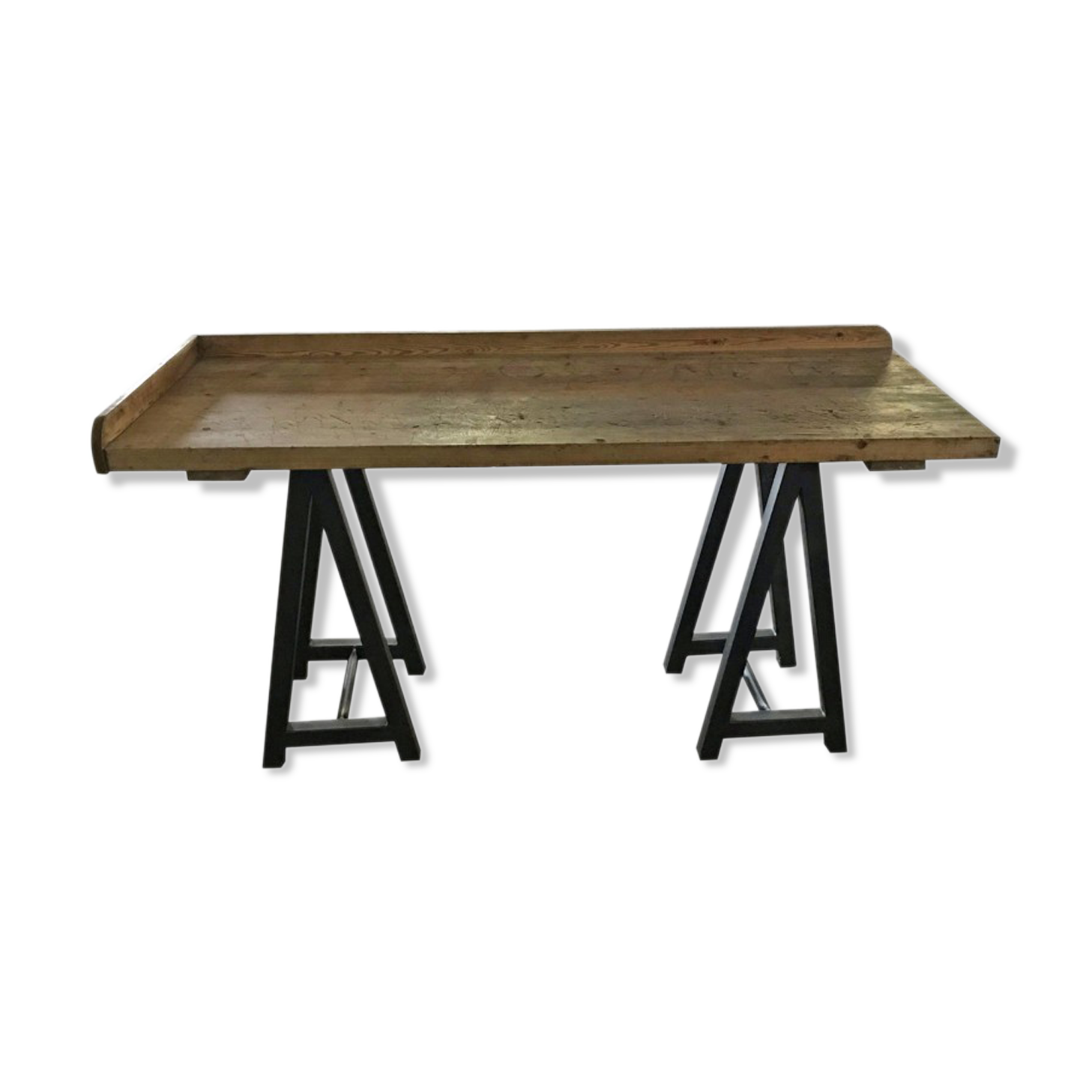 Antique Hungarian Primitive Kitchen Butchers Block Work Bench, circa 1900s