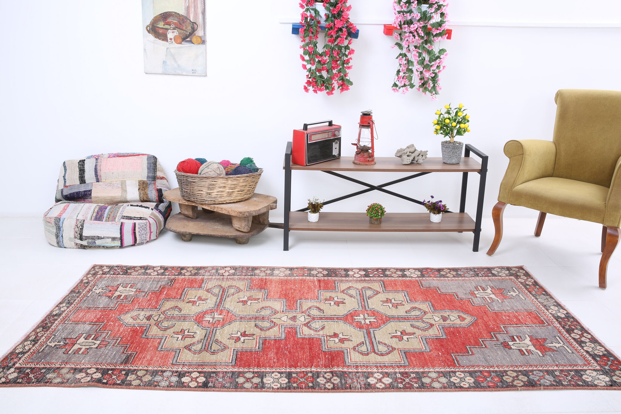 3x8 oriental madallion turkish runner rug,107x247cm