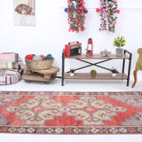 3x8 oriental madallion turkish runner rug,107x247cm