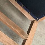 Vintage wooden and navy chair
