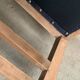 Vintage wooden and navy chair