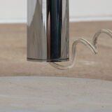 Italian Design table lamp made of chrome with glass, 1960