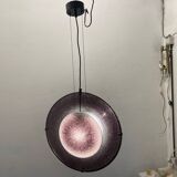 Set of 2 Vintage Mila Schön Murano Glass Pendant Lights, Italy, 1980s