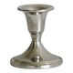 Small shiny metal candle holder