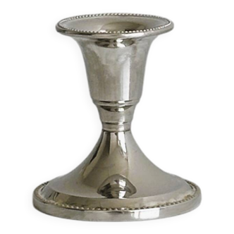 Petit bougeoir en métal brillant