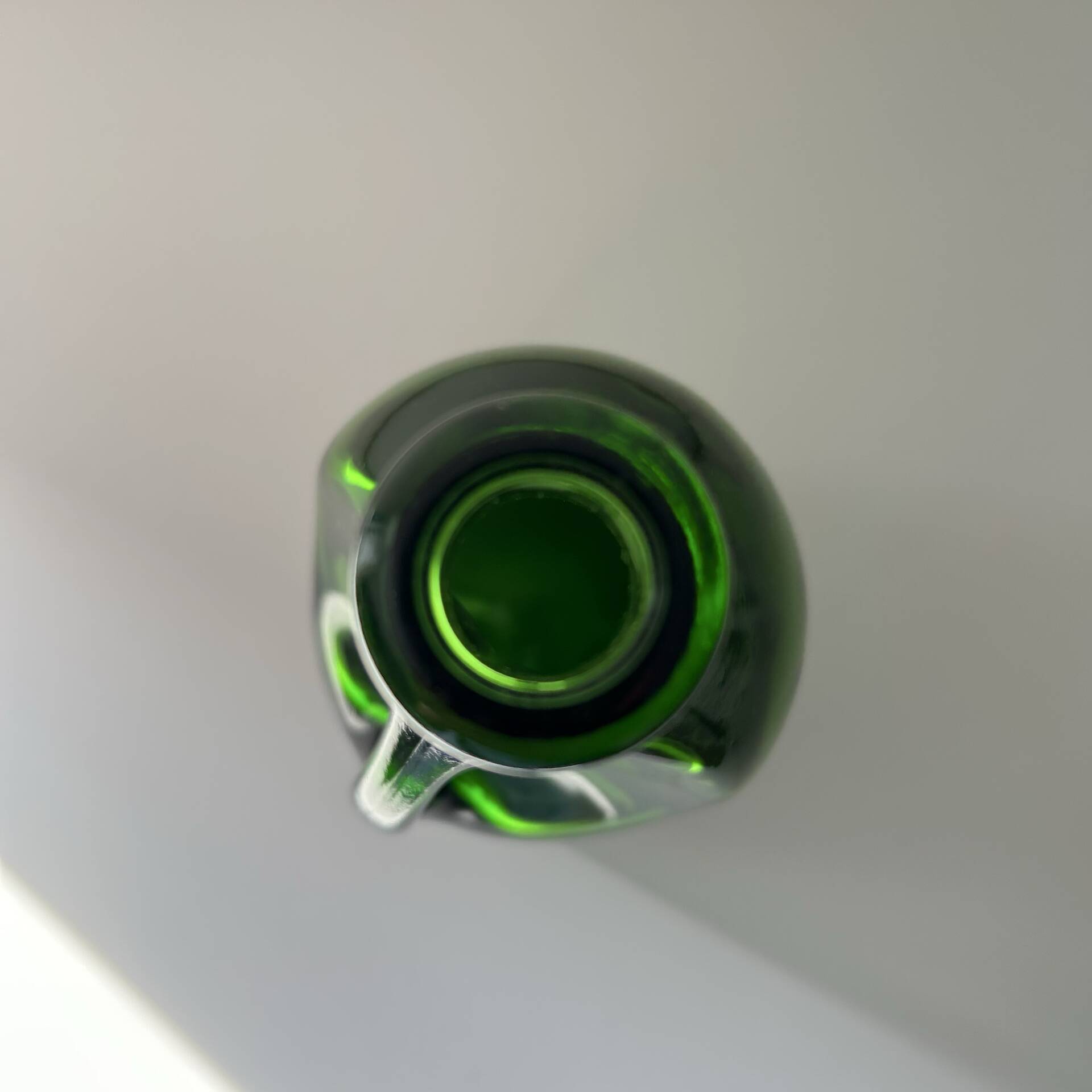 Green glass bottle